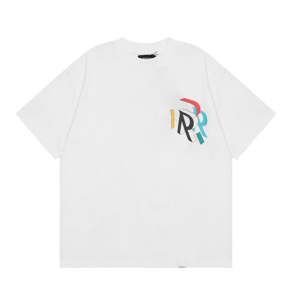 Represent 23ss Colorful Big R Three Dimensional Print Short Sleeves